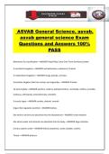 ASVAB General Science&comma; asvab&comma; asvab general science Exam Questions and Answers 100&percnt; PASS
