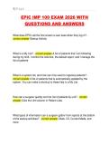 EPIC IMP 100 EXAM 2026 WITH  QUESTIONS AND ANSWERS