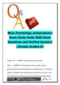 Massachusetts Psychology Jurisprudence Exam 2026 &ndash; MGL Chapters 19A&comma; 19C&comma; 112 & 119 &ndash; 200&plus; Verified Questions & Answers on Licensing&comma; Abuse Reporting&comma; DCF & Duty to Warn