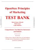 Test Bank &ndash; OpenStax Principles of Marketing &ndash; Dr&period; Maria Gomez Albrecht&comma; Dr&period; Mark Green&comma; Linda Hoffman &ndash; ISBN 9781711471518 &lpar;All Chapters Covered 1&ndash;19&rpar;