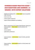 EVIDENCE BASED PRACTICE EXAM 1  2026 QUESTIONS AND ANSWERS &vert; A&plus;  GRADED &vert; WITH EXPERT SOLUTIONS
