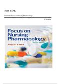 Focus on Nursing Pharmacology 8th Edition by Amy M&period; Karch Test Bank &vert;ISBN&colon; 9781975100964&vert; Guide A&plus;