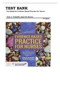 Evidence-Based Practice for Nurses&colon; Appraisal and Application of Research 4th Edition by Nola A&period; Schmidt Test Bank &vert;ISBN&colon; 9781284122909&vert; Guide A&plus;