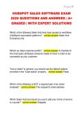 HUBSPOT SALES SOFTWARE EXAM  2026 QUESTIONS AND ANSWERS &vert; A&plus;  GRADED &vert; WITH EXPERT SOLUTIONS