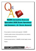 NASM Corrective Exercise Specialist 2026 &lpar;CES&rpar; &ndash; National Academy of Sports Medicine &ndash; 800&plus; Exam Questions & Answers on Assessments&comma; Muscle Imbalances&comma; Stretching & Integrated Movement