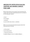 MERCEDES PPR CERTIFICATION EXAM 2026 QUESTIONS AND ANSWERS COMPLETE STUDY GUIDE