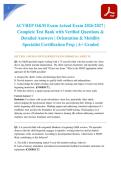 ACVREP O&M Exam Actual Exam 2026&sol;2027 &vert; Complete Test Bank with Verified Questions & Detailed Answers &vert; Orientation & Mobility Specialist Certification Prep &vert; A&plus; Graded