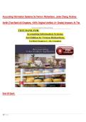 Accounting Information Systems 3rd Edition &ndash; Complete Test Bank All Chapters &vert; Verified 100&percnt; Original &vert; A&plus; Grade Study Guide &ndash; Richardson&comma; Chang & Smith &vert; ISBN 978-1260571080