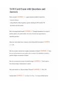 TAM Card Exam with Questions and Answers