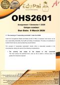OHS2601 Assignment 1 &lpar;COMPLETE ANSWERS&rpar; Semester 1 2026 - DUE 9 March 2026