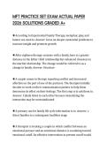 MFT PRACTICE SET EXAM ACTUAL PAPER 2026 SOLUTIONS GRADED A&plus;