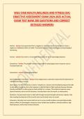 WGU C458 HEALTH&comma;WELLNESS AND FITNESS &lpar;OA&rpar; OBJECTIVE ASSESSMENT EXAM 2024-2026 ACTUAL EXAM TEST BANK 