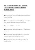 MFT LICENSURE EXAM SCRIPT 2026 FULL QUESTIONS AND CORRECT ANSWERS ALREADY PASSED