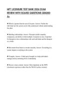MFT LICENSURE TEST BANK 2026 EXAM REVIEW WITH SOLVED QUESTIONS GRADED A&plus;