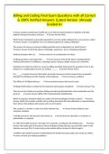 Billing and Coding Final Exam Questions with all Correct & 100&percnt; Verified Answers &vert;Latest Version &vert;Already Graded A&plus;