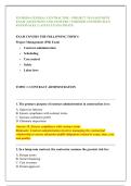 FLORIDA GENERAL CONTRACTOR CONTRACT ADMINISTRATION EXAM &comma;BUSINESS AND FINANCE EXAM &  PROJECT MANAGEMENT EXAM &vert; QUESTIONS AND ANSWERS &vert; VERIFIED ANSWERS PLUS RATIIONALES &vert; LATEST EXAM UPDATE
