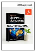 Solutions Manual for Theory of Machines and Mechanisms 6th Edition - Complete Solutions for All 16 Chapters