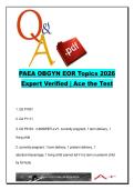 PAEA OBGYN EOR Topics 2026 &ndash; Physician Assistant OB&sol;GYN EOR &ndash; 1&comma;200&plus; Expert Verified Questions & Answers on Obstetrics&comma; Gynecology&comma; STI Management and High-Risk Pregnancy