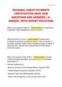 NATIONAL CHECK PAYMENTS  CERTIFICATION &lpar;NCP&rpar; 2026  QUESTIONS AND ANSWERS &vert; A&plus;  GRADED &vert; WITH EXPERT SOLUTIONS