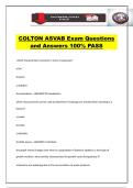 COLTON ASVAB Exam Questions and Answers 100&percnt; PASS