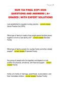 NUR 164 FINAL ECPI 2026  QUESTIONS AND ANSWERS &vert; A&plus;  GRADED &vert; WITH EXPERT SOLUTIONS 
