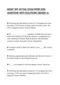 MGMT 309 ACTUAL EXAM PAPER 2026 QUESTIONS WITH SOLUTIONS GRADED A&plus;