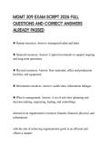 MGMT 309 EXAM SCRIPT 2026 FULL QUESTIONS AND CORRECT ANSWERS ALREADY PASSED