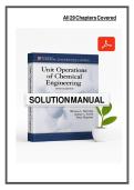 Solutions Manual for Unit Operations of Chemical Engineering 7th Edition - Smith & Harriott &lpar;Complete Solutions&rpar;