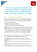 NACE Care of the Childbearing Family Exam Actual Exam 2026&sol;2027 &vert; Complete Test Bank with Verified Answers & Detailed Rationales &vert; Maternal Newborn Nursing Prep &vert; A&plus; Graded