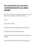 RED CROSS INSTRUCTOR EXAM SCRIPT 2 COMPREHENSIVE REVIEW 2026 VERIFIED ANSWERS