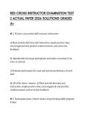 RED CROSS INSTRUCTOR EXAMINATION TEST 2 ACTUAL PAPER 2026 SOLUTIONS GRADED A&plus;