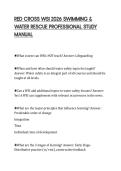 RED CROSS WSI 2026 SWIMMING & WATER RESCUE PROFESSIONAL STUDY MANUAL