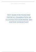Test Bank for Pediatric Physical Examination&colon; An Illustrated Handbook 3rd Edition by Karen G&period; Duderstadt ISBN 978‑0‑323‑47650‑8