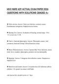 MVU NURS 629 ACTUAL EXAM PAPER 2026 QUESTIONS WITH SOLUTIONS GRADED A&plus;