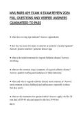 MVU NURS 629 EXAM 4 EXAM REVIEW 2026 FULL QUESTIONS AND VERIFIED ANSWERS GUARANTEED TO PASS