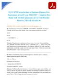 WGU D775 Introduction to Business Finance Pre-Assessment Actual Exam 2026&sol;2027 &vert; Complete Test Bank with Verified Questions & Correct Detailed Answers &vert; Already Graded A&plus;