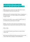 MYC200 ACTUAL EXAM PAPER 2026 QUESTIONS WITH SOLUTIONS GRADED A&plus;