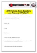 CITI Training Exam Questions and Answers 100&percnt; PASS