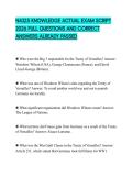 N4325 KNOWLEDGE ACTUAL EXAM SCRIPT 2026 FULL QUESTIONS AND CORRECT ANSWERS ALREADY PASSE