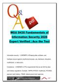 WGU D430   EXAM COMPLETE PACKAGE DEAL