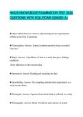 N4325 KNOWLEDGE EXAMINATION TEST 2026 QUESTIONS WITH SOLUTIONS GRADED A&plus;