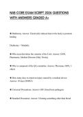 NAB CORE EXAM SCRIPT 2026 QUESTIONS WITH ANSWERS GRADED A&plus;