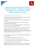 Virtual ATI Green Light Comprehensive Predictor Actual Exam 2026&sol;2027 &vert; Verified Practice Test Bank with Detailed Answers & Rationales &vert; NCLEX Readiness Assessment &vert; A&plus; Graded