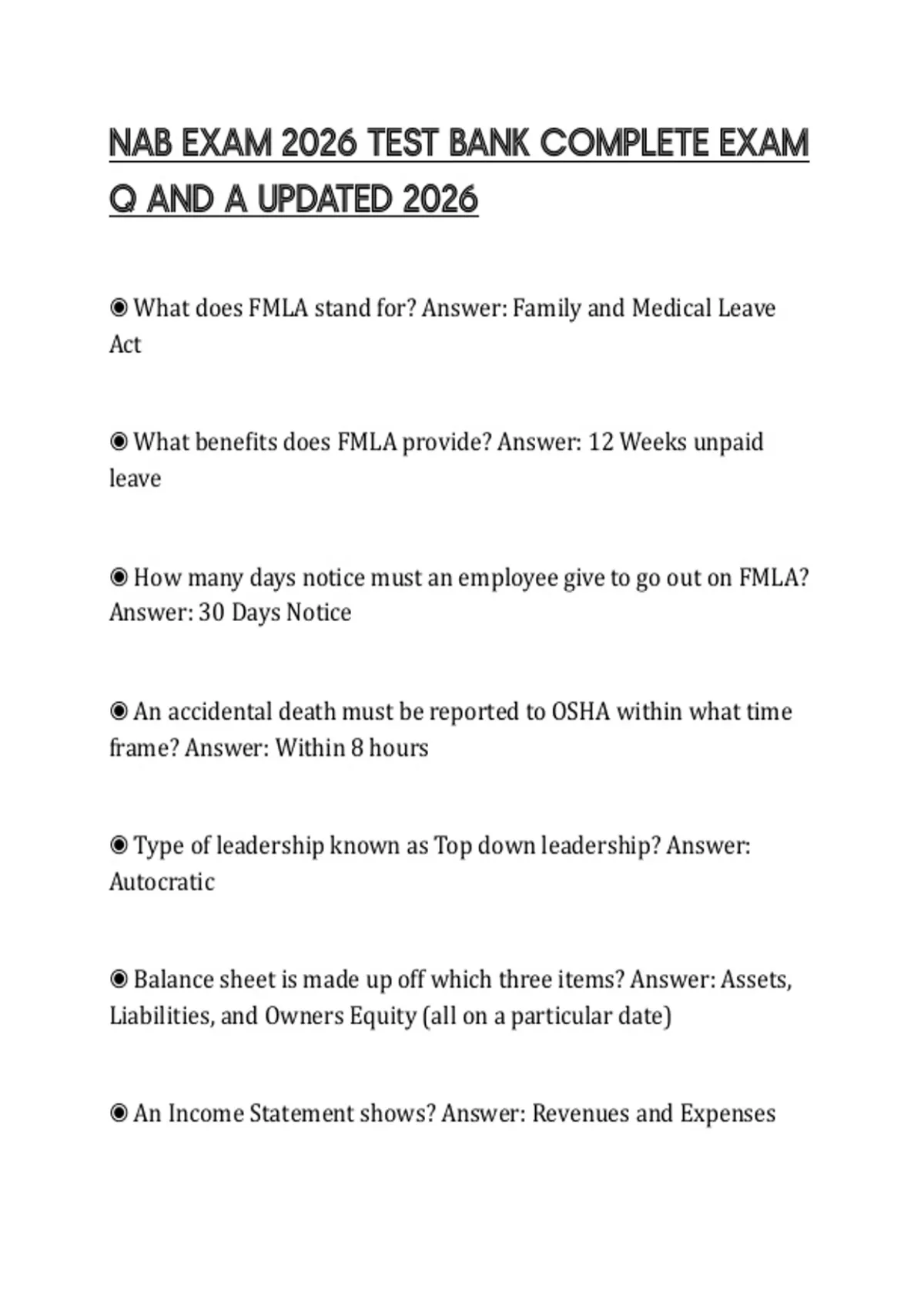 AB EXAM 2026 TEST BANK COMPLETE EXAM Q AND A UPDATED 2026 - NAB CORE ...