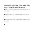 COLORADO POST FINAL STUDY GUIDE 2026 217 SOLVED RESPONSES VALIDATED