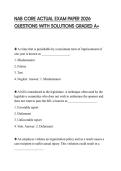 NAB CORE ACTUAL EXAM PAPER 2026 QUESTIONS WITH SOLUTIONS GRADED A&plus;