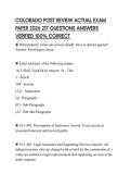 COLORADO POST REVIEW ACTUAL EXAM PAPER 2026 217 QUESTIONS ANSWERS VERIFIED 100&percnt; CORRECT
