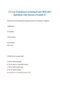 G2 Gas Technician Licensing Exam 2026-2027 Questions And Answers Graded A&plus;