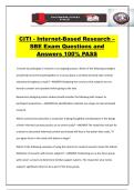 CITI - Internet-Based Research &ndash; SBE Exam Questions and Answers 100&percnt; PASS