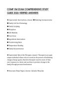 COMP XM EXAM COMPREHENSIVE STUDY GUIDE 2026 VERIFIED ANSWERS